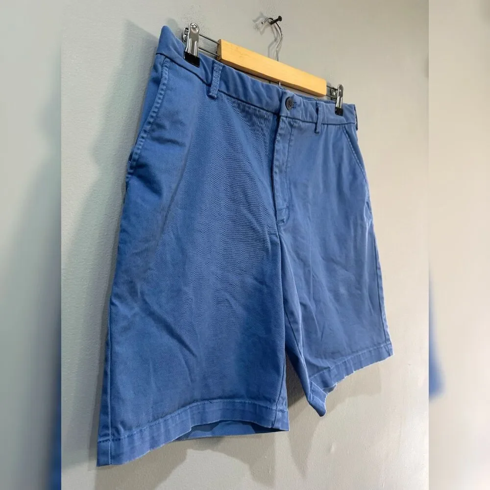 Men's Blue Izod Saltwater Stretch Cotton Shorts Size 32 EUC